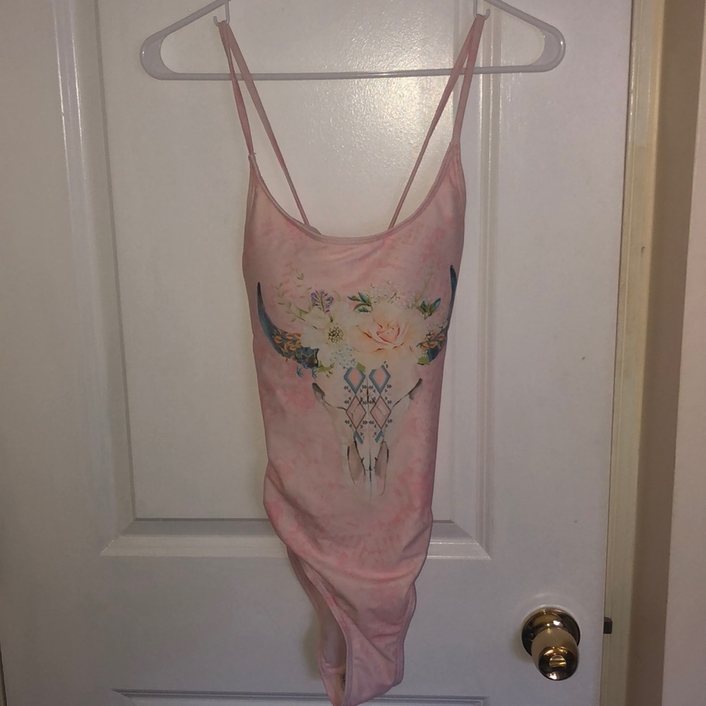 Blu C pale pink one piece swimsuit